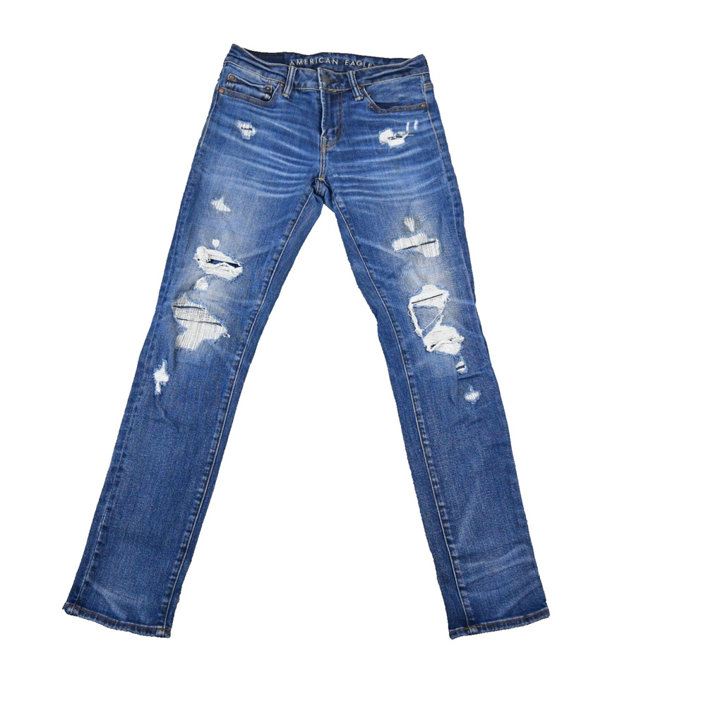 American Eagle Jeans Mens 29X32 (29x30 Meas) Skinny Blue Denim